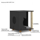 Mesa Lateral Quadrada Pet Persa Preta