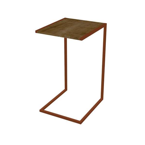 Mesa Lateral Quadrada Steel Quadra Vermont E Cobre