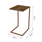 Mesa Lateral Quadrada Steel Quadra Vermont E Cobre