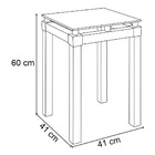 Mesa Lateral Quadrada Tampo De Vidro 41cm Malva Preto - Artef