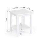 Mesa Lateral Quadrada Vogue  Branco