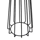 Mesa Lateral Raiada Ø45x56cm Preto/amêndoa