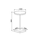 Mesa Lateral Redonda 35cm Nero/dourado