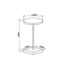 Mesa Lateral Redonda 35cm Nero/preto