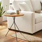 Mesa Lateral Redonda 38cm Mesinha Apoio Sofá Pé Palito Metal