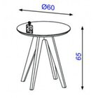 Mesa Lateral Redonda 60cm Tb38 Dalla Costa