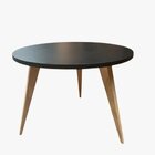 Mesa Lateral Redonda 60x42cm Zizi Mel Preto