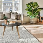 Mesa Lateral Redonda 60x42cm Zizi Mel Preto