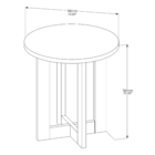 Mesa Lateral Redonda 8002 Luxo - Nature