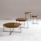 Mesa Lateral Redonda Alta Roncalli Laminado Madeira Decorativa