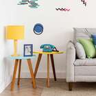 Mesa Lateral Redonda Alta Tóquio Amarela E Mel