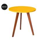 Mesa Lateral Redonda Alta Tóquio Amarela E Mel