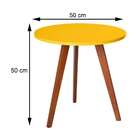 Mesa Lateral Redonda Alta Tóquio Amarela E Mel