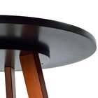 Mesa Lateral Redonda Alta Tóquio Preta E Castanho