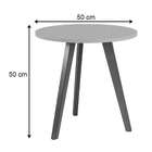 Mesa Lateral Redonda Alta Tóquio Preta E Castanho