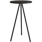 Mesa Lateral Redonda Artesano 58,5 cm (altura) em MDP Preto E