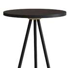 Mesa Lateral Redonda Artesano 58,5 cm (altura) em MDP Preto E