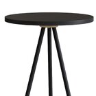 Mesa Lateral Redonda Baixa Industrial  Preto/preto