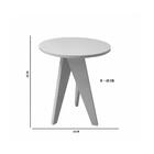 Mesa Lateral Redonda Canção De Ninar Cinza