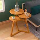 Mesa Lateral Redonda Classic Amêndoa