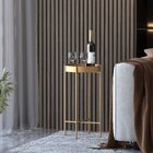 Mesa Lateral Redonda Com Bandeja Apoio Sala Aço Collie 30x60