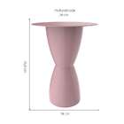 Mesa Lateral Redonda Com Tampo Bery Calla Rose