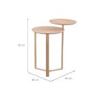 Mesa Lateral Redonda Complementos Hanover E Dourada 44 Cm