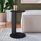 Mesa Lateral Redonda Complementos Nero 35 Cm