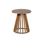 Mesa Lateral Redonda Didion  -  Avelã - Meu Móvel De Madeira