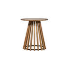 Mesa Lateral Redonda Didion  -  Avelã - Meu Móvel De Madeira