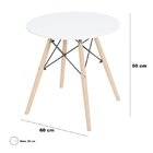 Mesa Lateral Redonda Eiffel Eames Dkr  Branco