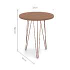 Mesa Lateral Redonda Evolution Canelato (63x53) Cm