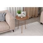 Mesa Lateral Redonda Evolution Canelato (63x53) Cm