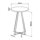 Mesa Lateral Redonda Industrial Complementos Preto