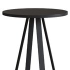 Mesa Lateral Redonda Industrial Complementos Preto