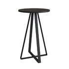 Mesa Lateral Redonda Industrial Complementos Preto