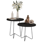 Mesa Lateral Redonda Luxo Preta