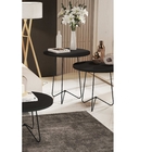 Mesa Lateral Redonda Luxo Preta