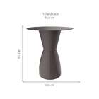 Mesa Lateral Redonda Nobe Cinza Mushroom