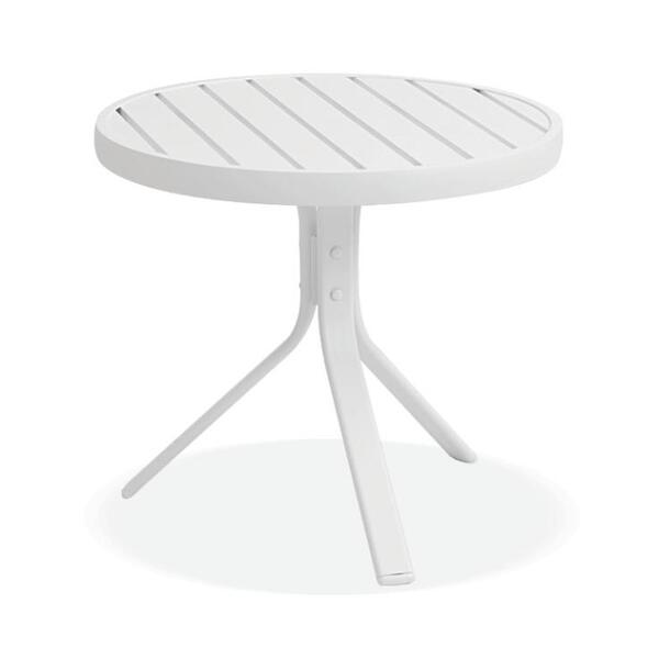 Mesa Lateral Redonda Portofino 0.50cm Branco F. Green House