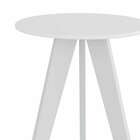 Mesa Lateral Redonda Retrô Branca