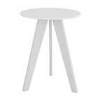 Mesa Lateral Redonda Retrô Branca