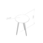 Mesa Lateral Redonda Rt 3144  Rústico