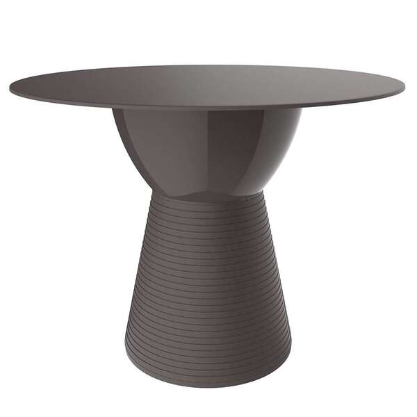 Mesa Lateral Redonda Sili Cinza Mushroom