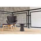 Mesa Lateral Redonda Sili Cinza Mushroom