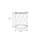 Mesa Lateral Redonda Spark Dourado