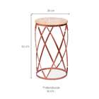 Mesa Lateral Redonda Stylo Madeira E Bronze