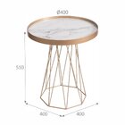 Mesa Lateral Redonda Trama Moderna E Sofisticada Dourado