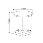 Mesa Lateral Redonda Tube Complementos 45cm Industrial Artesa