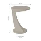 Mesa Lateral Redonda Tutti Off White